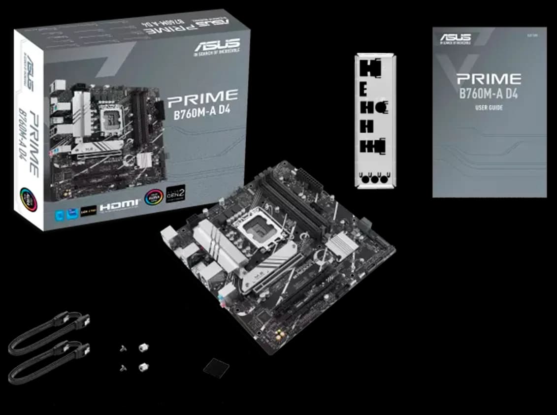MBO ASUS PRIME B760M-A D4 13VA LGA1700 DDR4-5333 HDMI DP 2M.2 USB3.2 USB-C PCIE4.0 MATX — imagen 8