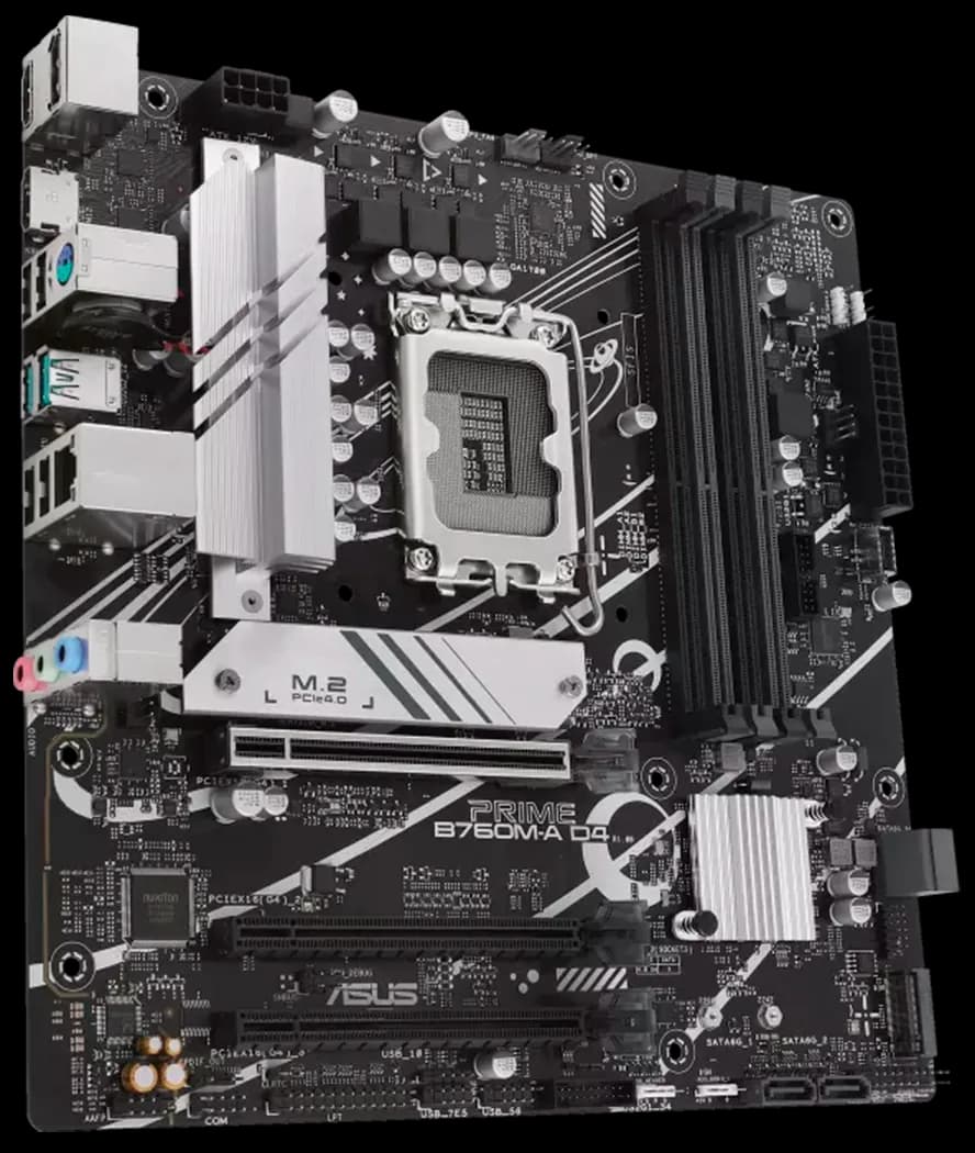 MBO ASUS PRIME B760M-A D4 13VA LGA1700 DDR4-5333 HDMI DP 2M.2 USB3.2 USB-C PCIE4.0 MATX — imagen 7