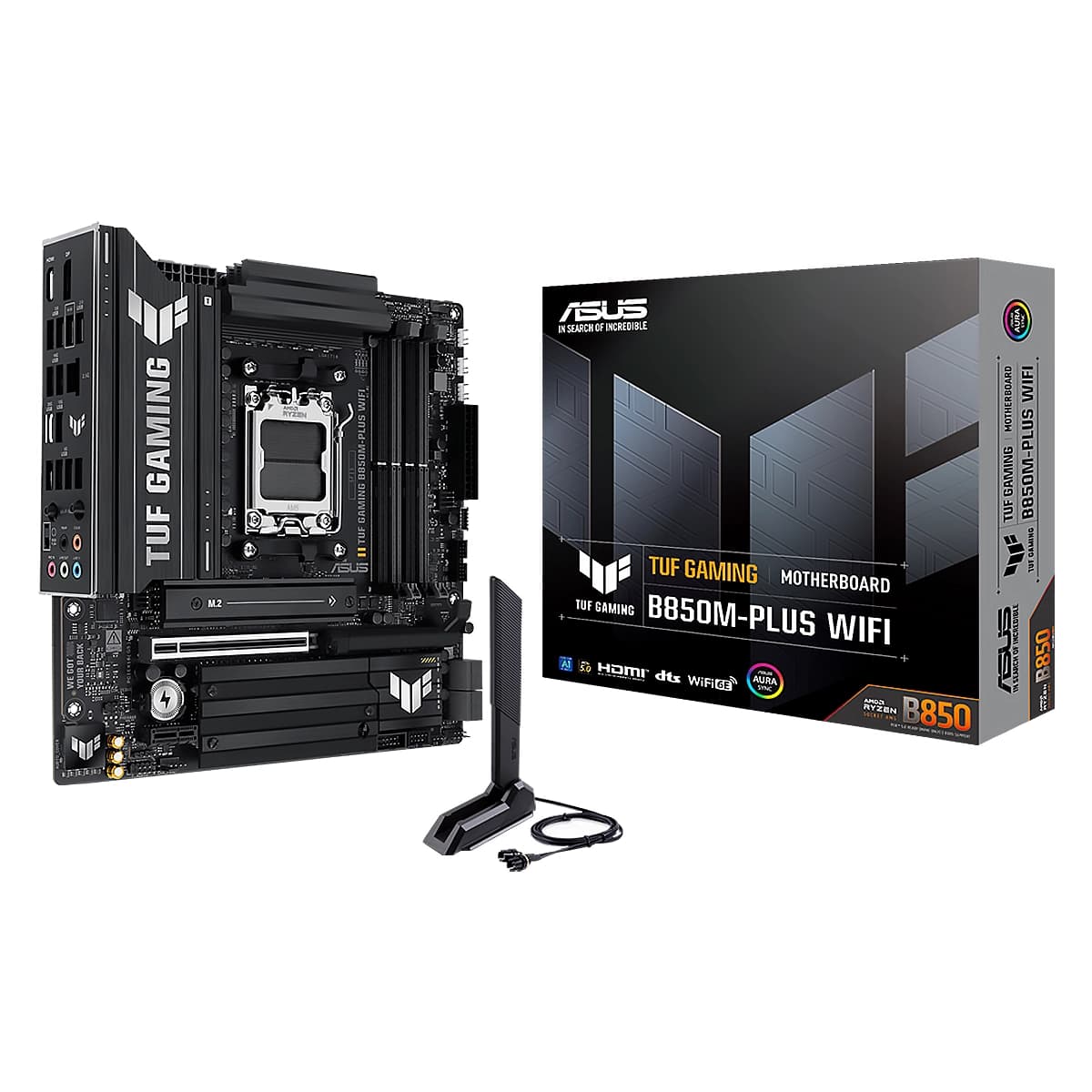 MBO ASUS TUF GAMING B850M-Plus WIFI AM5 AMD Ryzen 9000 DDR5-8000Mhz BT DP HDMI 12usb PCIe 5.0 mATX — imagen 6