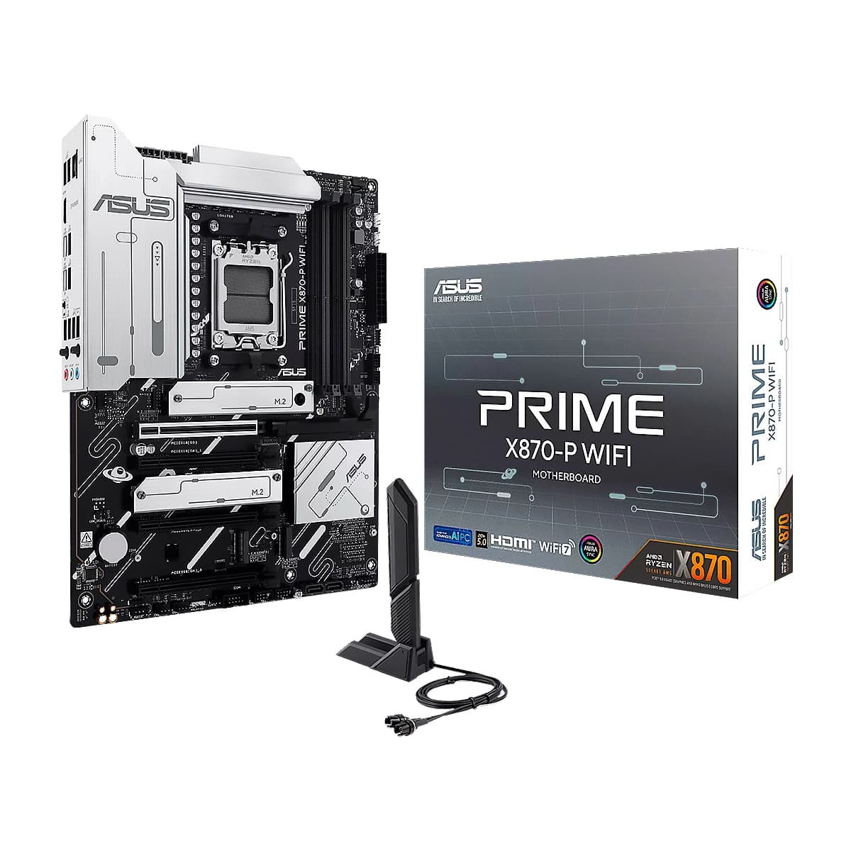 MBO ASUS PRIME X870-P WIFI AMD AM5 Ryzen 9000 4DDR5-256 BT HDMI 2USB4 4M.2 10USB PCIe5.0 ATX — imagen 6