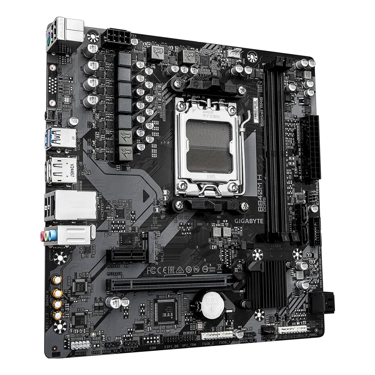 MBO Gigabyte B840MH AMD5 Ryzen 9000 DDR5-8200 HDMI DP PCIe 4.0 4X16 PCIe 3.0 x1 4SATA 4USB3.2 mATX — imagen 8