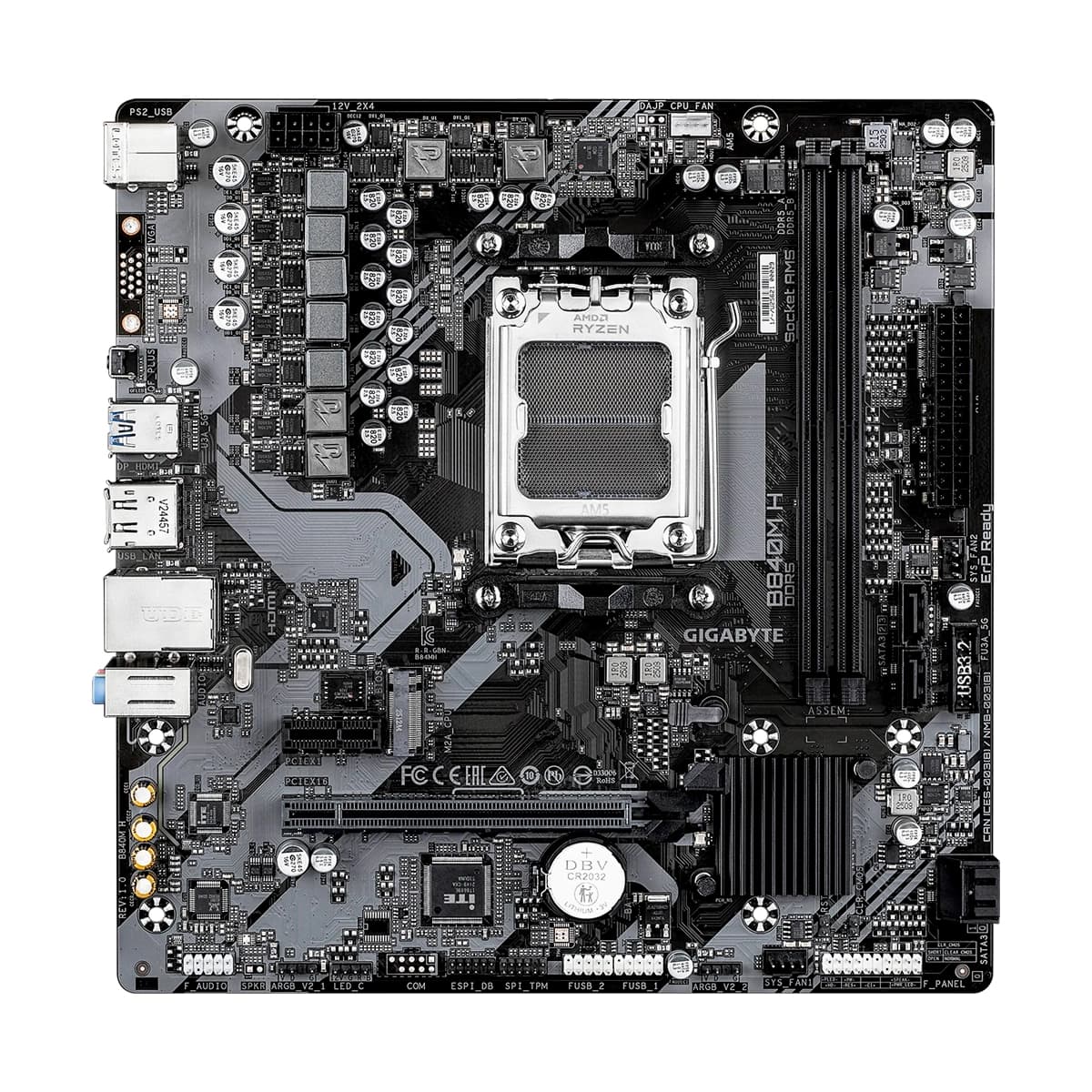 MBO Gigabyte B840MH AMD5 Ryzen 9000 DDR5-8200 HDMI DP PCIe 4.0 4X16 PCIe 3.0 x1 4SATA 4USB3.2 mATX — imagen 7