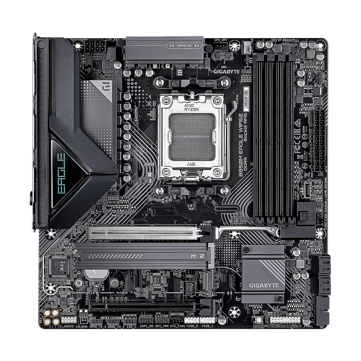 MBO GIGABYTE B850M EAGLE WF6E AM5 AMD Ryzen 9000 DDR5-5200 HDMI 2DP 2M.2 6USB PCIe 5.0 mATX — imagen 7