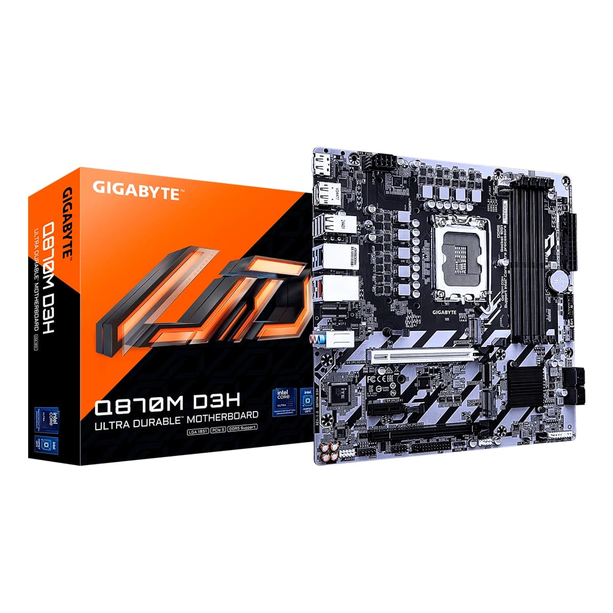 MBO GIGABYTE Q870M-D3H LGA18514DDR5-6400 HDMI 2DP 2M.2 13USB PCIe5.0 Micro-ATX — imagen 6