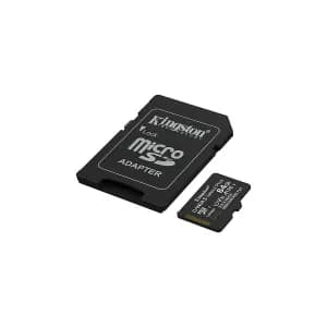 MICRO-SD SDCS3 KINGSTON 64GB CANVAS Select Plus Gen3 100MB-s with Adapter — imagen 3