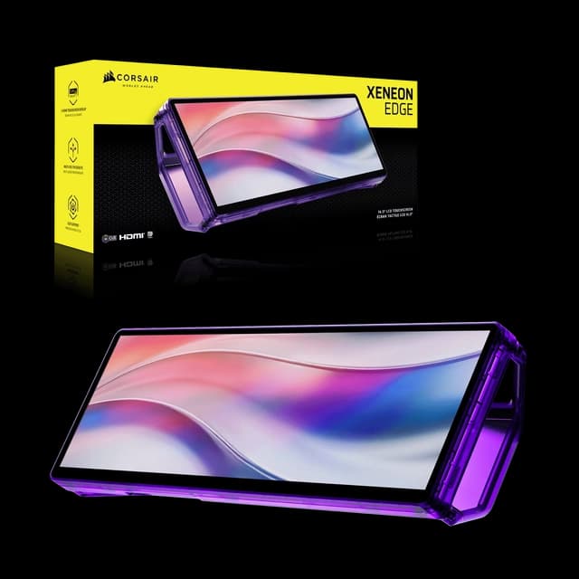 Pantalla CORSAIR 14.5Inch TOUCH XENEON EDGE 2560x720 60Hz HDMI Pegable a Sup. Acero V-H Purple — imagen 8