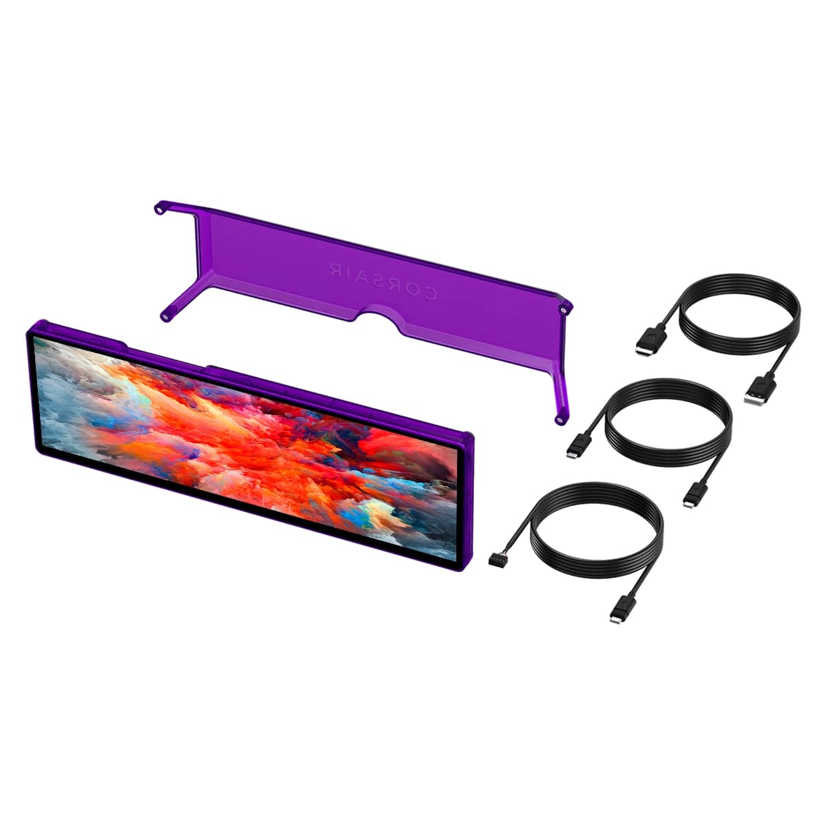 Pantalla CORSAIR 14.5Inch TOUCH XENEON EDGE 2560x720 60Hz HDMI Pegable a Sup. Acero V-H Purple — imagen 6