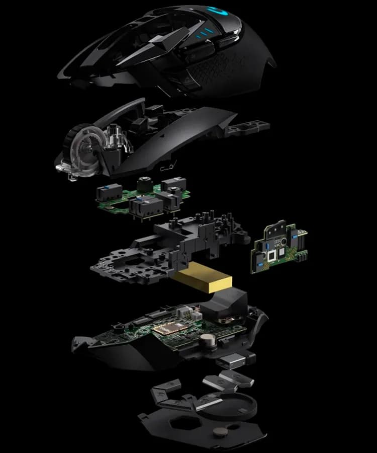 MOUSE LOGITECH GAMING G502 WIRELESS LIGHTSPEED SENSOR HERO 16K RGB LIGHTSYNC RECARGABLE POWERPLAY — imagen 8