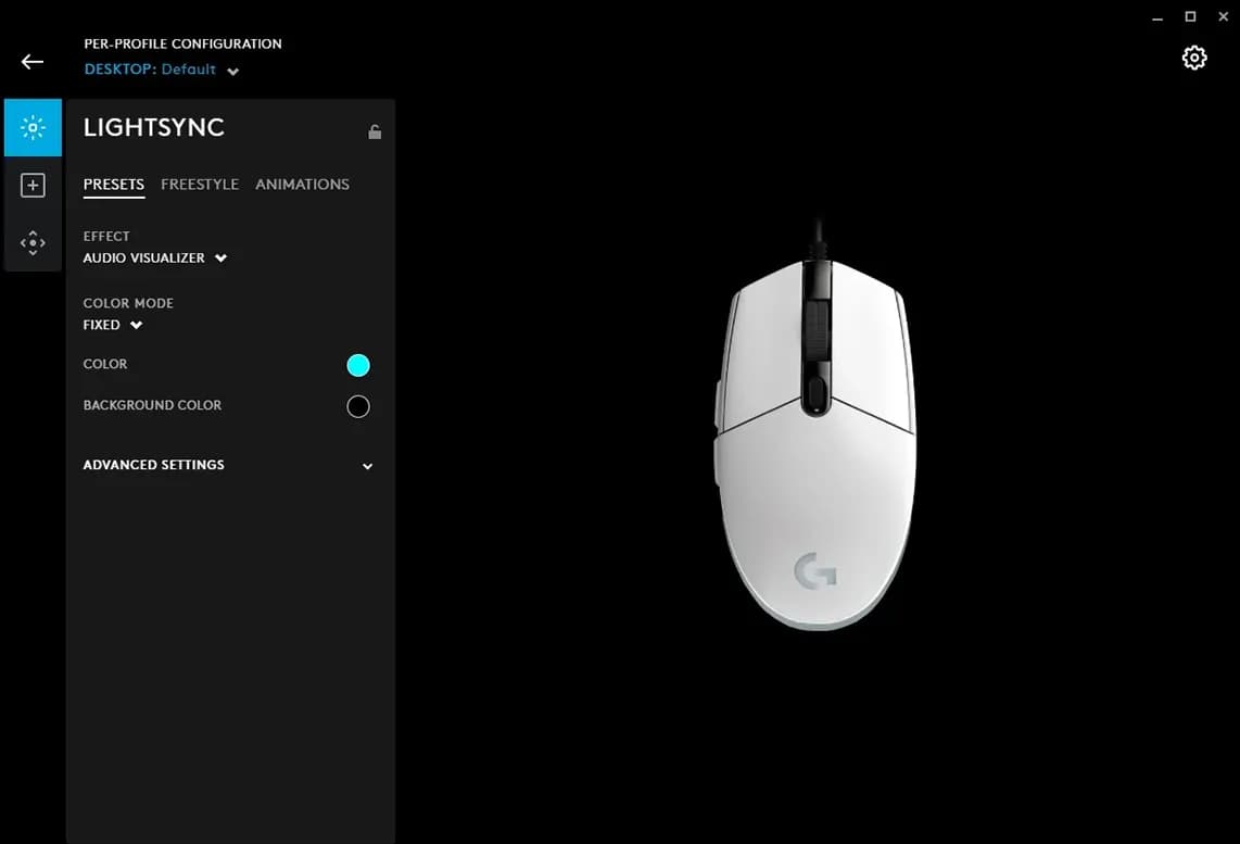 MOUSE LOGITECH GAMING G203 NEGRO ALAMBRICO RGB LIGHTSYNC G-HUB — imagen 8