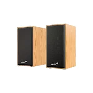 PARLANTES GENIUS SP-HF180 6W Pine Wood Cableado 3.5mm USB — imagen 3