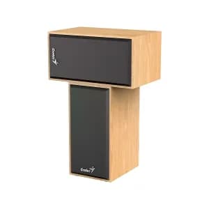 PARLANTES GENIUS SP-HF180 6W Pine Wood Cableado 3.5mm USB — imagen 5