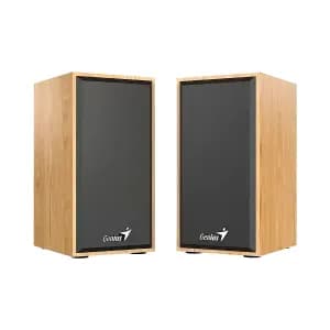 PARLANTES GENIUS SP-HF180 6W Pine Wood Cableado 3.5mm USB — imagen 1
