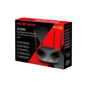 ROUTER MERCUSYS MR-80X AX3000 WIFI-6 hasta 3Gbps DUAL BAND 4ANT. WPA3 NEGRO — imagen 5