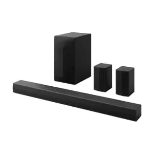 Barra de Sonido LG S60TR Bluetooth 440W 5.1 Subwoofer Altavoces traseros Cine Casa Dolby D Negro — imagen 1