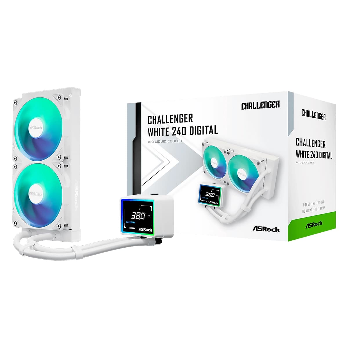 COOLER ASROCK Challenger 240 Digital ARGB White — imagen 6