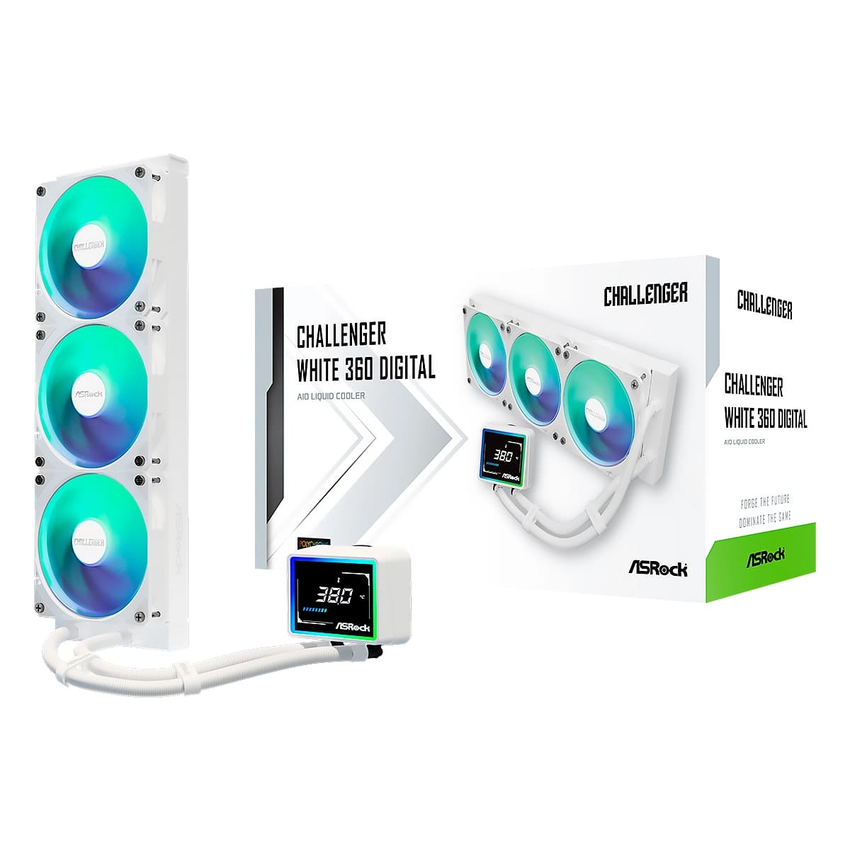 COOLER ASROCK Challenger 360 Digital ARGB White — imagen 6