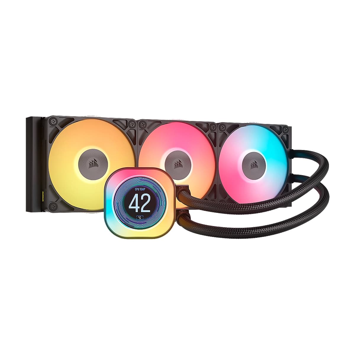 COOLER CORSAIR ICUE LINK TITAN 360 RX LCD Liquid CPU for Intel 1851 AMD-AM5 Negro — imagen 6