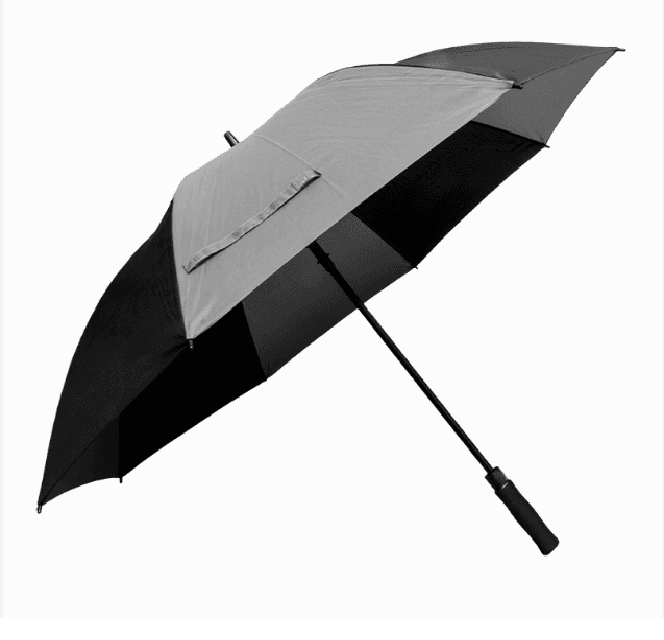 Paraguas Grande Tipo Familiar 1.50 m Apertura Automática Negro Antiviento, aprox 3 personas — imagen 1