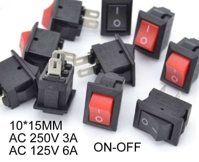 10 Mini interruptor basculante KCD3 KCD3-101 KCD 2 pines — imagen 1
