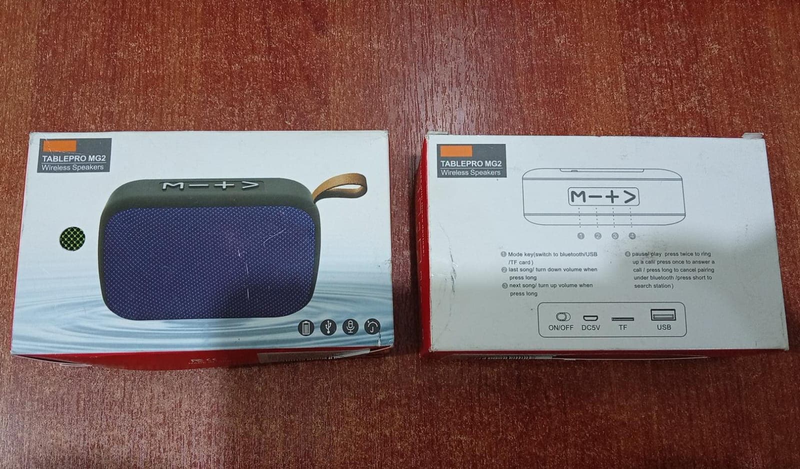 2 Parlantes Bluetooth Portátil CISNE MG2-1 Tablepro MG2 Inalámbrico USB TF Radio FM — imagen 2