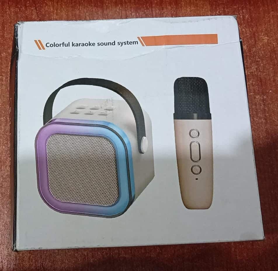 3 Mini Parlante Karaoke ZW-4024 Portátil con 1 Micrófono y Luces RGB - Nuevo — imagen 1