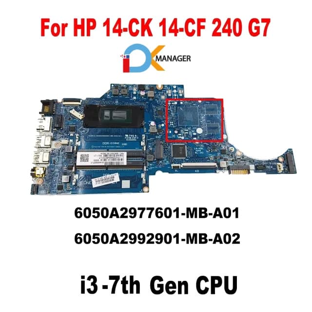 Placa base HP GRANGER 6050A2977601‑MB‑A01| i3‑7020U | HP 14‑ck1000 — imagen 1