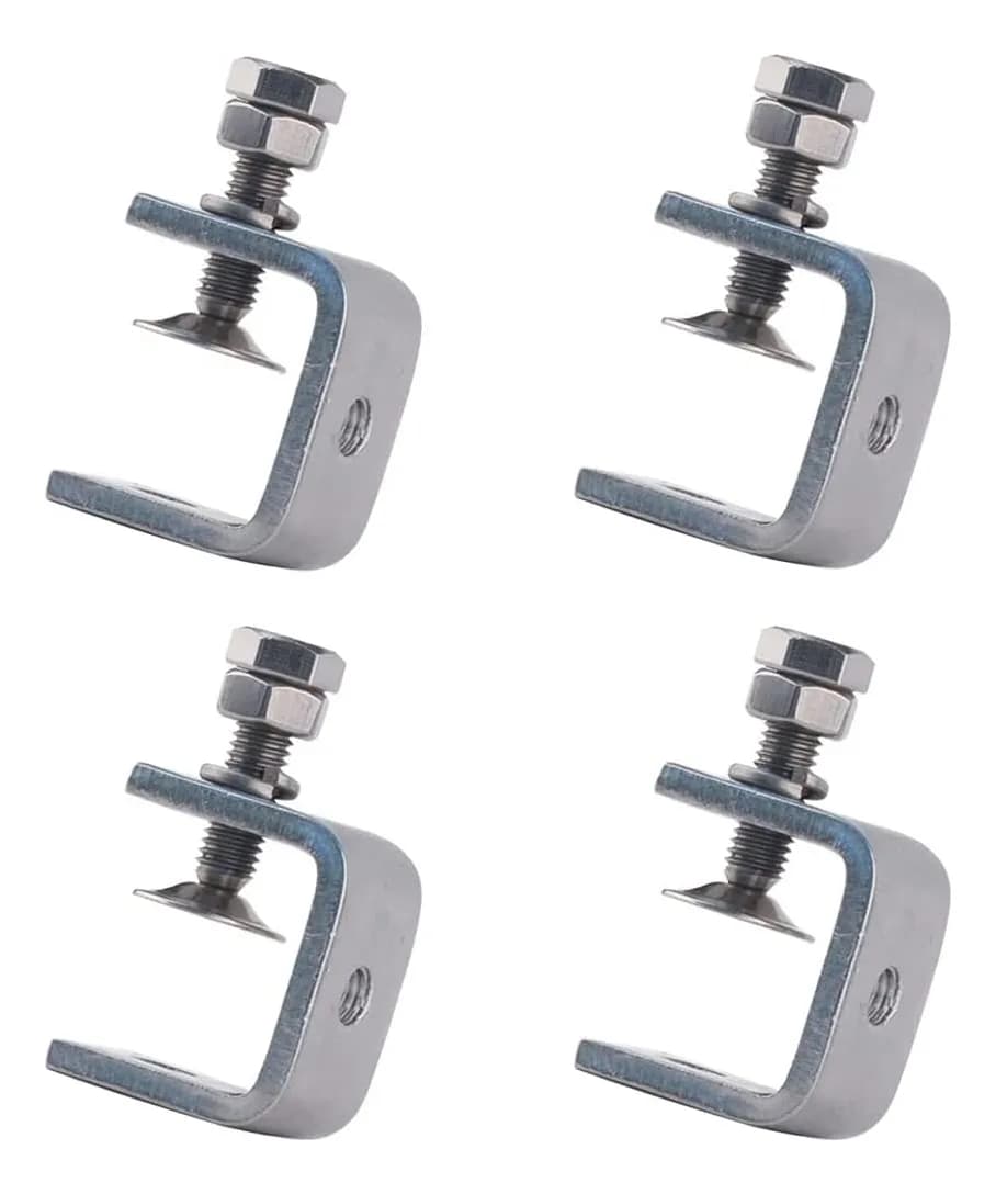Abrazadera, sujetador C de 4 piezas cuadrada de acero inoxidable con aberturas 30mmx24mm — imagen 2