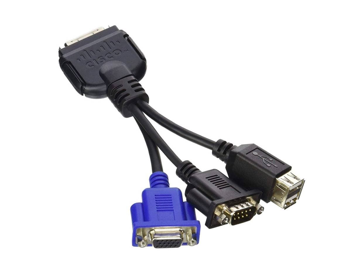ADAPTADOR CABLE DONGLE CISCO SCSI + USB + DB9 + VGA FOXCONN K 0514 37-1016-01 REV A0 — imagen 1