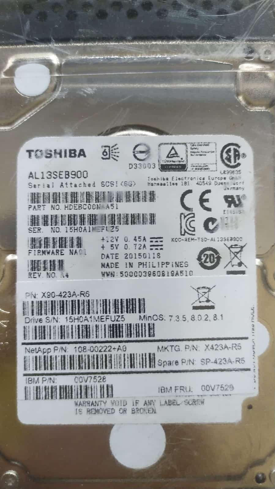 Adaptador de Corriente | TOSHIBA | AL13SEB900 | 900 GB | 10,500 RPM — imagen 3