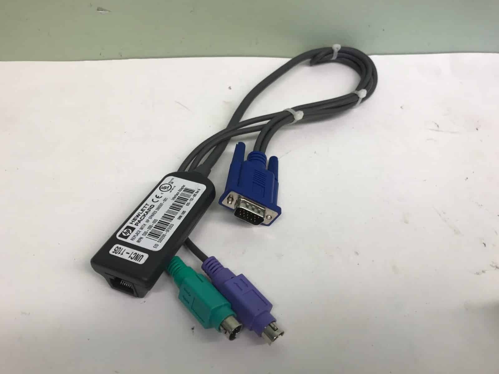 Adaptador de Interfaz HP 396632-001 PS/2 VGA A RJ45 para Switch KVM Compatible 520-290-508 — imagen 1
