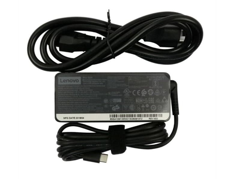 Adaptador de poder Lenovo ADLX65YCC3A 65W USB-C (compatible ThinkPad/IdeaPad/Yoga con USB-C) — imagen 1