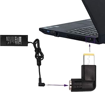 Adaptador de Punta 7.9mm | Punta Redonda a Punta Rectangular Delgado con Punta Amarilla | Convertidor para Cargador Lenovo de 20V, Cable DC a Lenovo THINKPAD X1, X240, Ideapad Yoga 2 — imagen 2