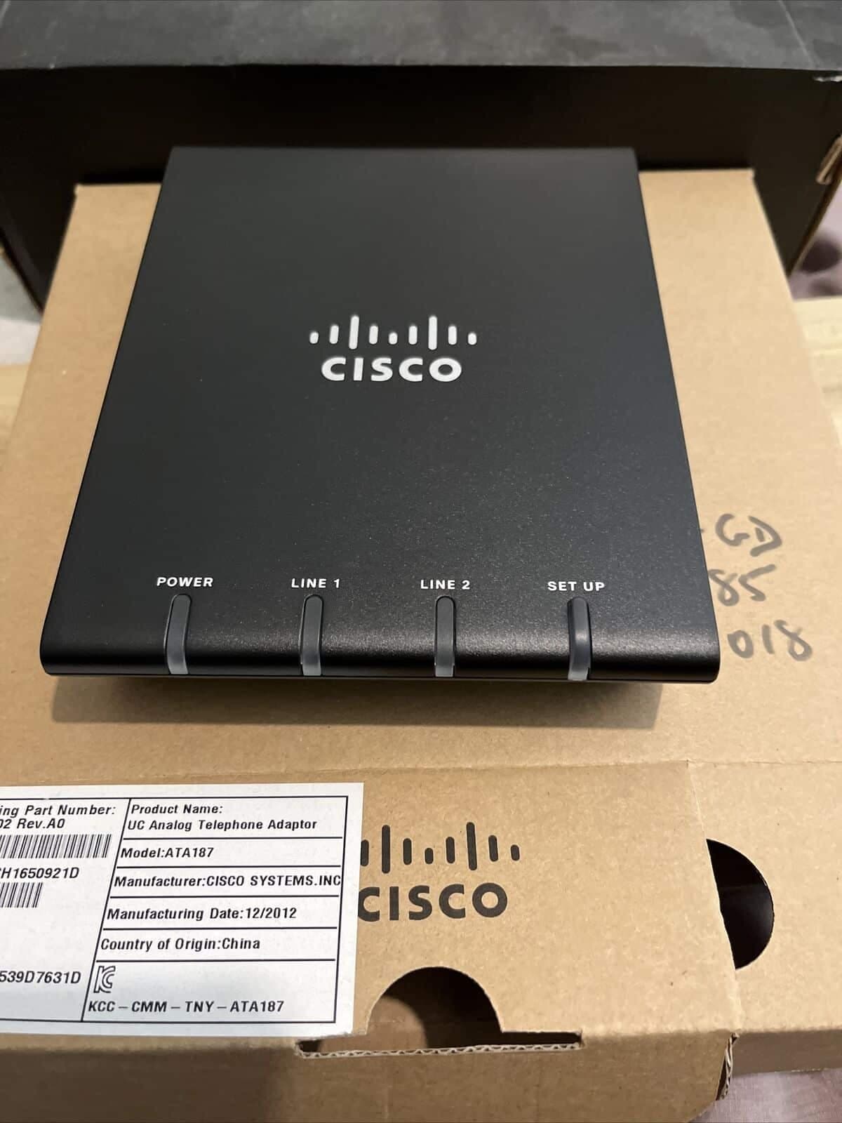 Adaptador de teléfono analógico Cisco ATA187-I1-A UC adaptador de teléfono a Ethernet — imagen 3
