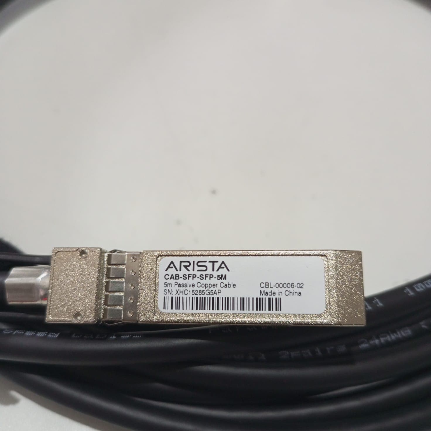 Arista Networks CAB-SFP-SFP-5M Cable DAC 10GbE 5m Usado — imagen 2