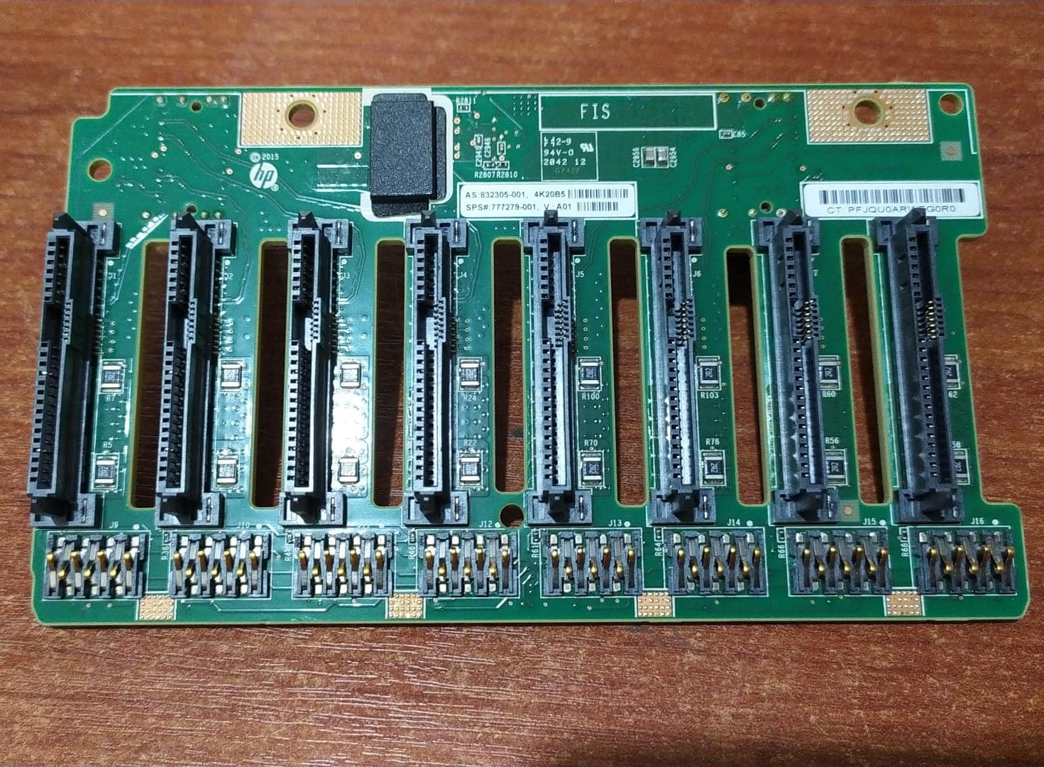 Backplane HP 8‑Bay SAS/SATA 2.5" (832305‑001) para ProLiant DL380 Gen9 – Seminuevo — imagen 2