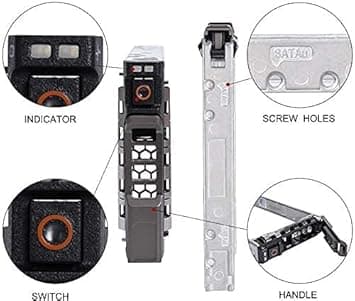 Bandeja de disco duro | 2.5" | SSD HDD | Caddy G176J 0G176J | Dell PowerEdge R720 R630 R730 R830 R930 T430 T440 T640 R720XD | Soporte para disco duro SAS SATA — imagen 2