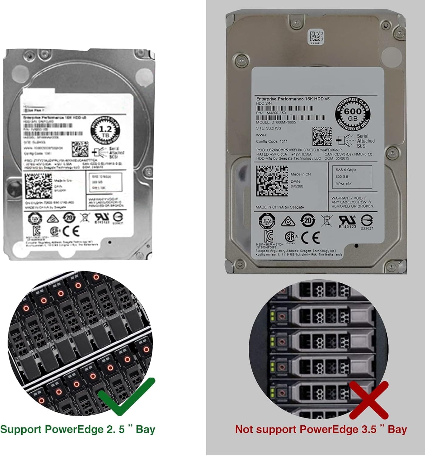 Bandeja de disco duro | 2.5" | SSD HDD | Caddy G176J 0G176J | Dell PowerEdge R720 R630 R730 R830 R930 T430 T440 T640 R720XD | Soporte para disco duro SAS SATA — imagen 7