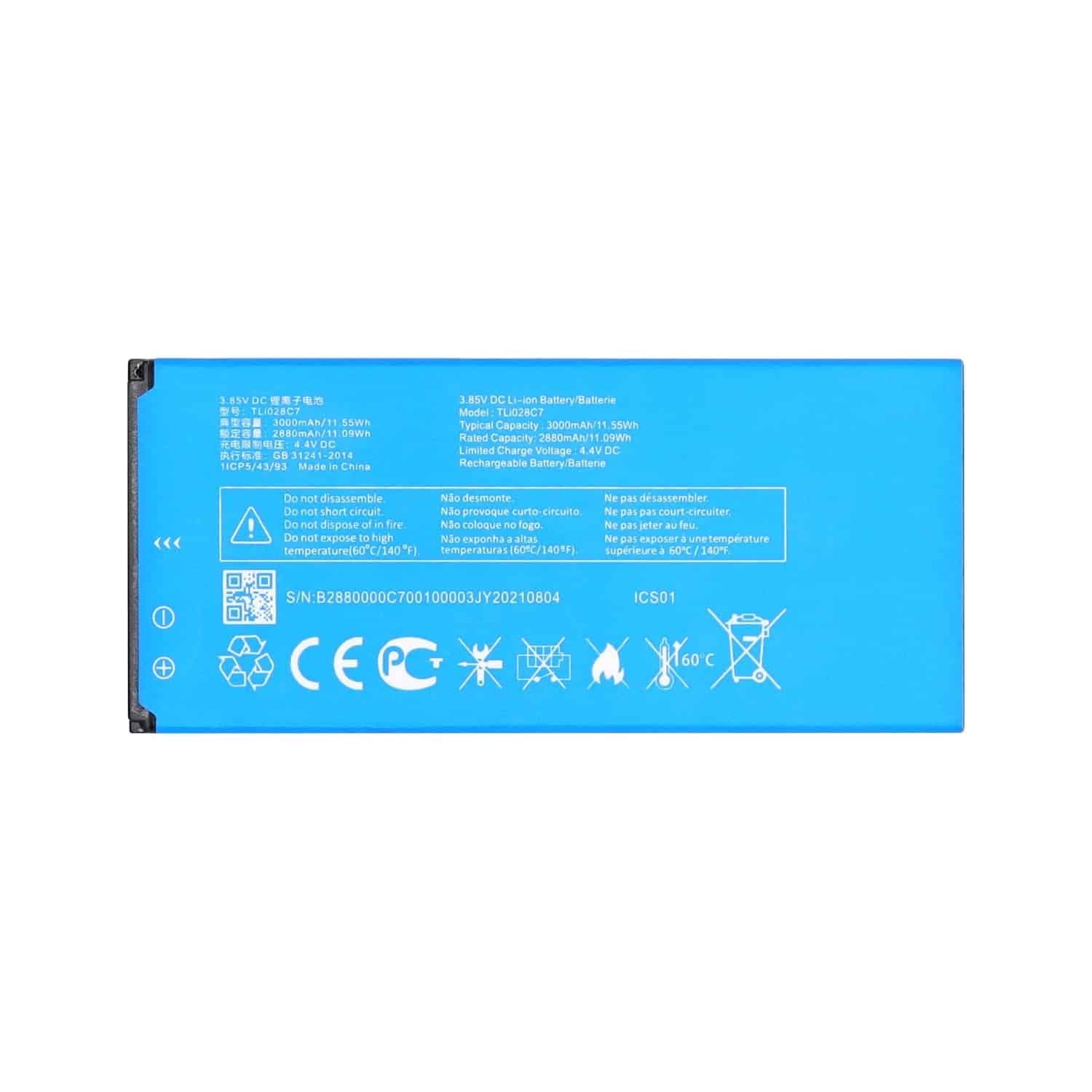 Batería Alcatel TLi028C1 / TLi028C7 - 3.85V - 3000 mAh - NUEVA — imagen 3