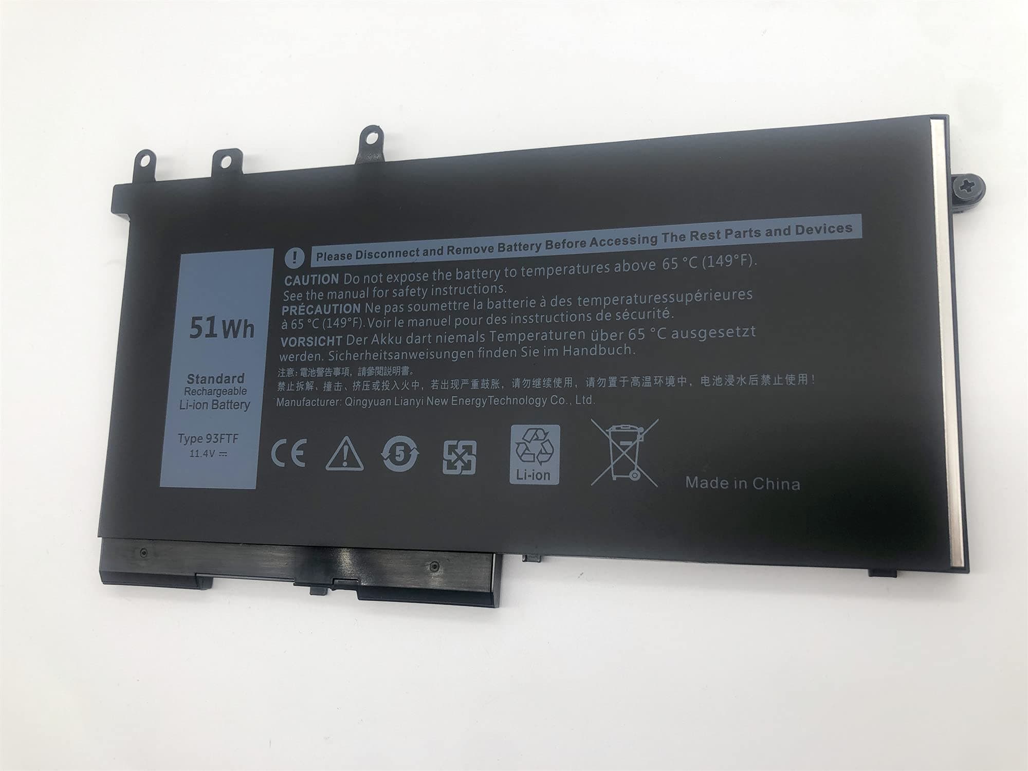 BATERÍA DELL 93FTF para Precision 15 3520 3530 5590 3DDDG 083XPC 83XPC 4YFVG Serie 51WH — imagen 3
