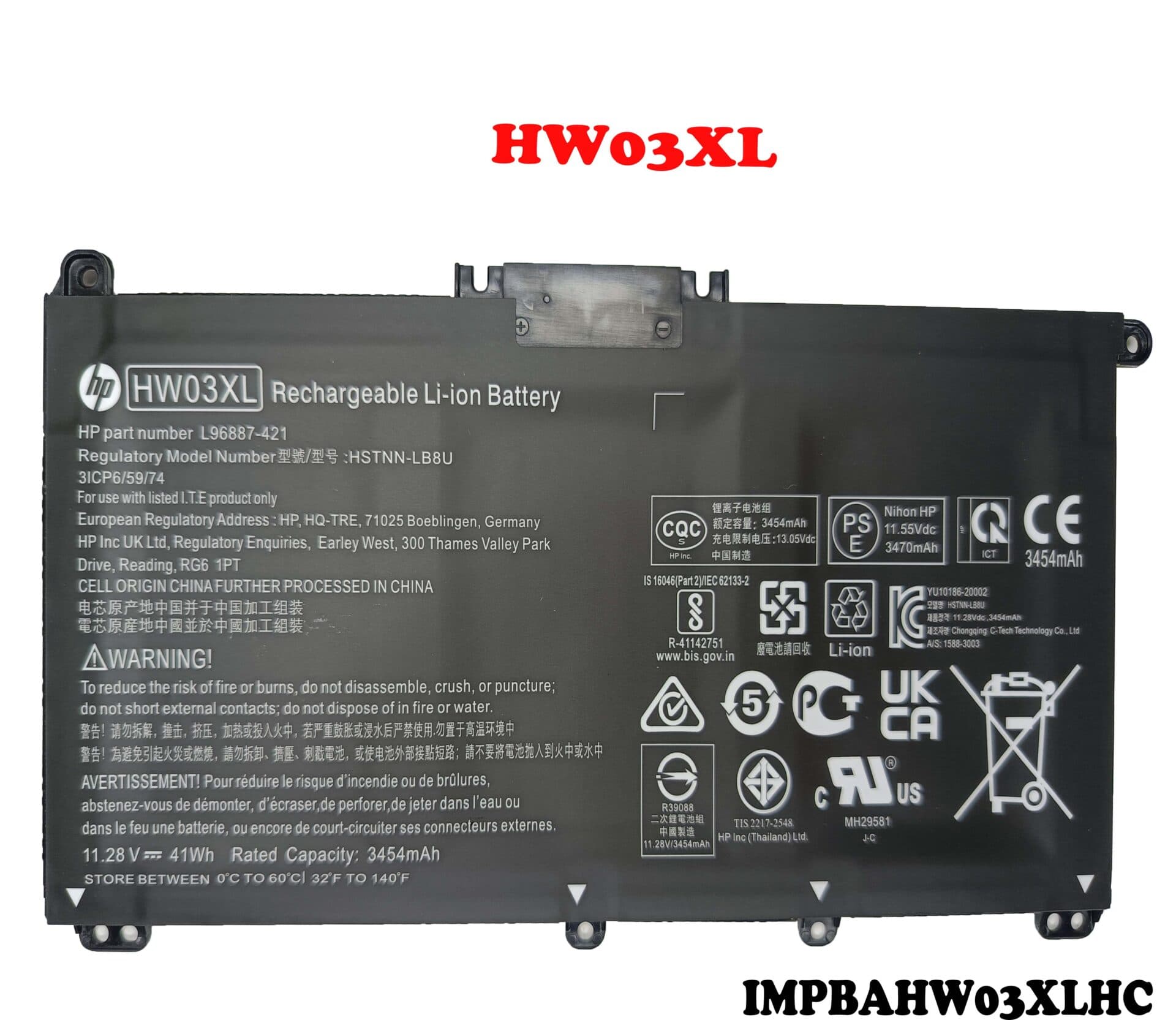 Batería Interna | HW03XL | HP Pavilion 15-EG / EH 240/ 250 G9 HC | Notebook Portátil Gb Pc 4k — imagen 2