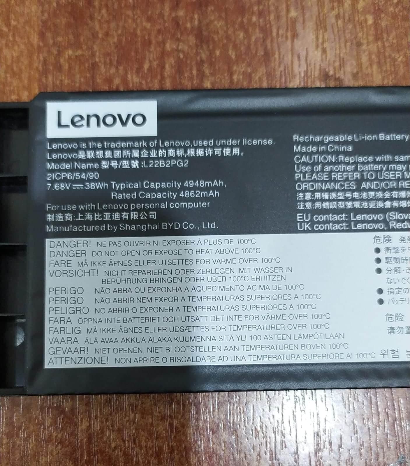 Batería Interna Lenovo L22B2PG2 38Wh 7.68V Li-Polymer para V14 G4 / V15 G4 — imagen 3
