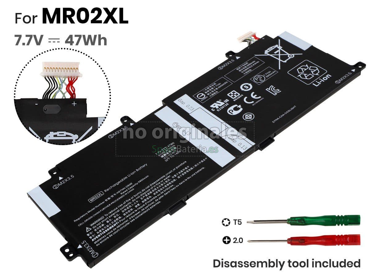 Batería HP MR02XL 47Wh 7.7V Li-Polymer para Elite X2 G4 — imagen 1