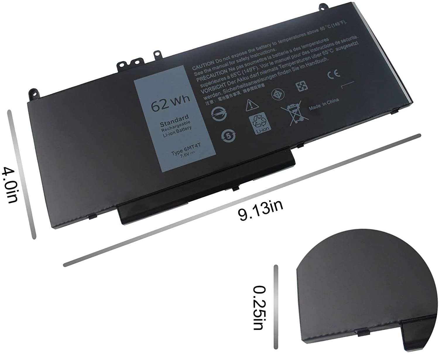Batería para laptop Dell E5470 E5570 E5450-6MT4T — imagen 7