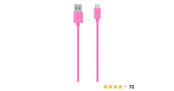 Belkin MIXIT - Cable micro USB para teléfonos Samsung (rosa, 4 pies) — imagen 1