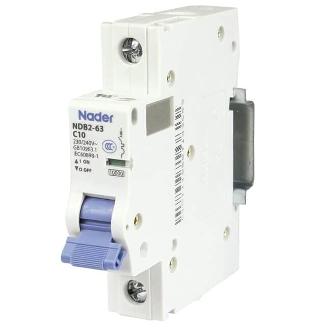 Breaker Interruptores Automáticos | Nader | NDB2-63 | C10 | 230/400V | GB10963.1 | IEC60898-1 | Corte 10000A — imagen 1