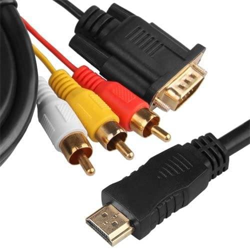 CABLE ADAPTADOR CONVERTIDOR HDMI A VGA 3 RCA 1080P HDTV — imagen 4