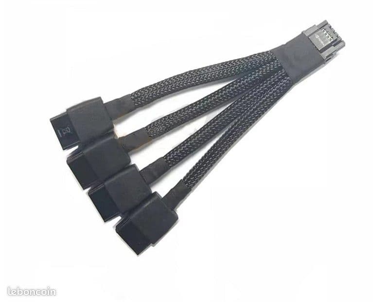 Cable Adaptador de Corriente | TAMAF01097-H | 12VHPWR 12 pines a 4x8 pines | PCI EXPRESS | NVIDIA | para RTX3000 RTX4000 — imagen 1