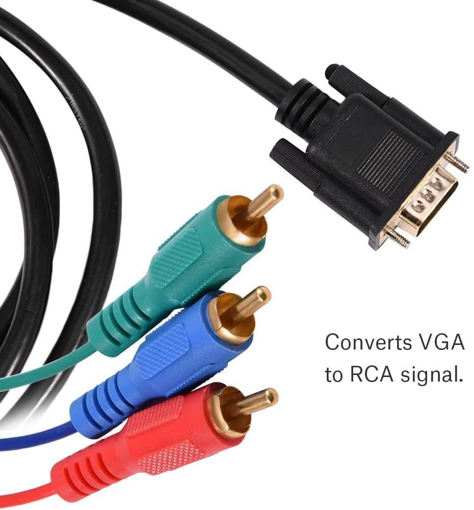 CABLE ADAPTADOR VGA A 3 RCA S-VIDEO AV — imagen 3
