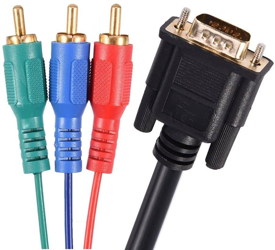 CABLE ADAPTADOR VGA A 3 RCA S-VIDEO AV — imagen 2