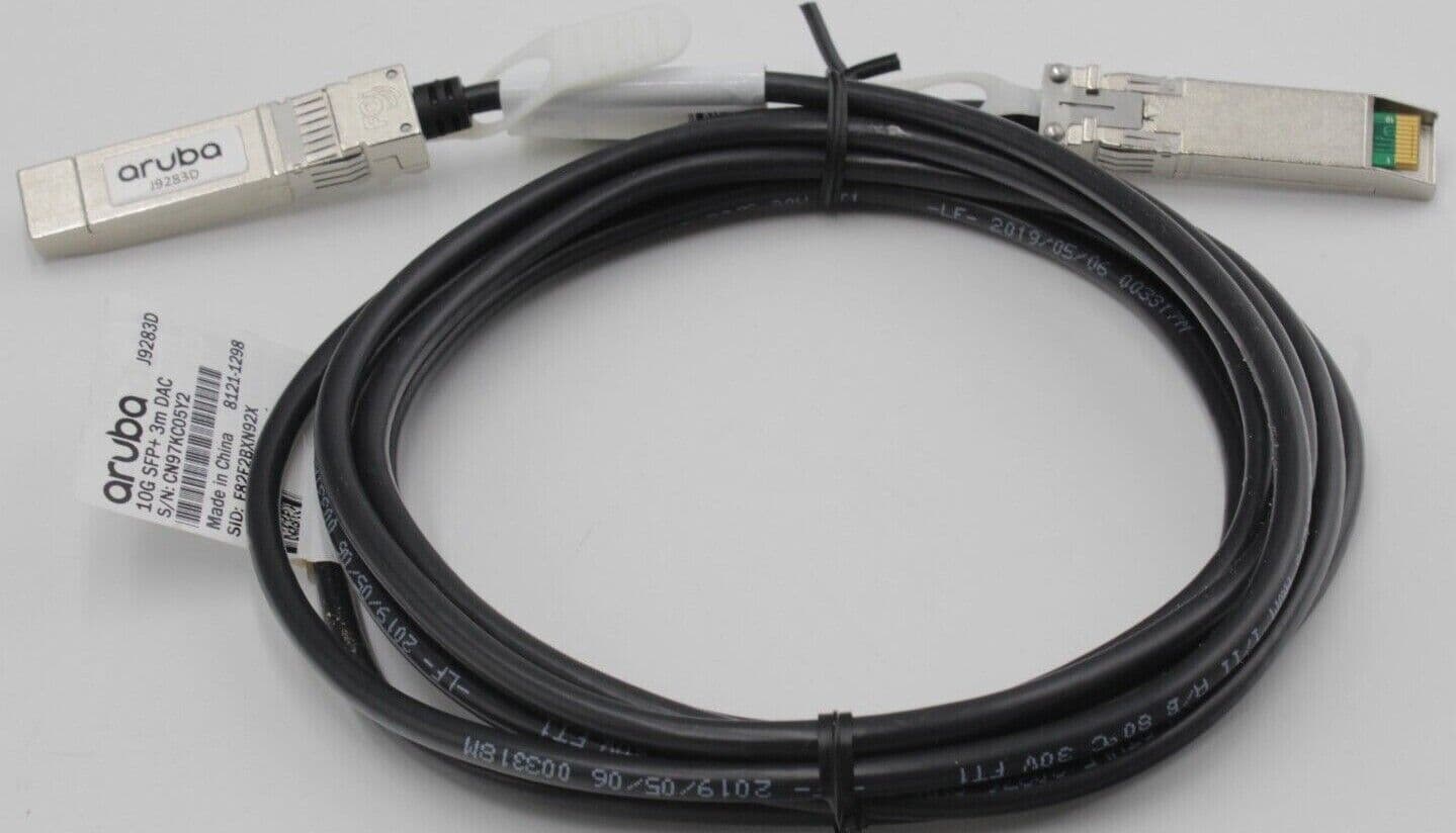Cable DAC Aruba HPE J9283D 8121-1298 10 G SFP+ a SFP+ 3 m — imagen 1
